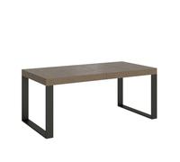 Itamoby Tecno Premium - Mesa extensible (120/380 x 90 cm, con patas, color gris tórtola y antracita