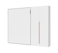 Itamoby Versia 160 - Cama doble plegable vertical con armario de 2 puertas derecha en color blanco