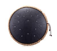 Itanium - Tambor de lengua de acero, pandereta de percusión vacía, instrumento musical, profesión, 15 notas, 13 pulgadas, tono D (gris)
