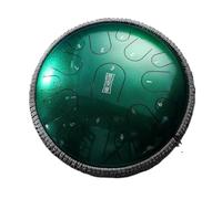 Itanium - Tambor de lengua de acero, pandereta de percusión vacía, instrumento musical profesional, 15 notas, 13 pulgadas, tonos D (verde jade)