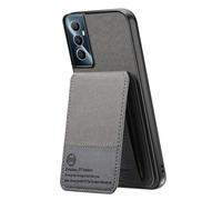 iTape Funda de sarga para teléfono OPPO Realme C65 4G, carcasa 2 en 1 suave al tacto, RFID, ranura para tarjeta de crédito, a prueba de golpes y caídas, gris