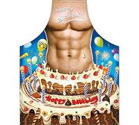 ITATI DELANTAL SEXY PARRILLA BARBACOA Delantal de Cocina Antimanchas para Hombre, Modelo Feliz Cumpleaños, Medidas 75 x 58 cm