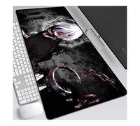 ITBT Alfombrilla de ratón Tokyo Ghoul Speed Gaming, Alfombrilla de ratón XXL Anime, 800x300 mm, Alfombrilla Extra Grande con Base de Goma Antideslizante, Bordes cosidos de 3 mm, para PC, H