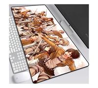 ITBT Attack on Titan Alfombrilla Raton Anime Gaming Mouse Pad XL 700x300x3 mm,Impermeable con 3mm Base de Goma Antideslizante,Special-Textured Superficie para Ordenador, PC y Laptop,A