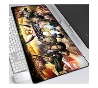 ITBT Attack on Titan XXL Anime Alfombrilla para ratón 800 x 300 mm - Speed Gaming Mousepad - Mouse Pad para Ordenador - 3mm Goma Antideslizante, para Gamers Ordenador, PC y Laptop, G