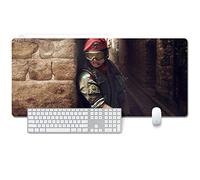 ITBT Rainbow Six XXL Anime Alfombrilla para ratón 900 x 400 mm - Speed Gaming Mousepad - Mouse Pad para Ordenador - 3mm Goma Antideslizante, para Gamers Ordenador, PC y Laptop, F