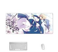 ITBT Saber Fate XXL Anime Alfombrilla para ratón 900 x 400 mm - Speed Gaming Mousepad - Mouse Pad para Ordenador - 3mm Goma Antideslizante, para Gamers Ordenador, PC y Laptop, K
