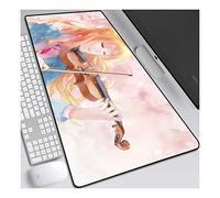 ITBT Your Lie in April Alfombrilla Raton Anime Gaming Mouse Pad XXL 900x400x3 mm,Impermeable con 3mm Base de Goma Antideslizante,Special-Textured Superficie para Ordenador, PC y Laptop, G