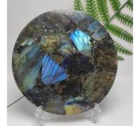 ITCLEYMDZV 10cm Crystal Moonstone Raw Gemstone Ornament Polished Quartz Labradorite Home Decor