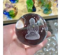 ITCLEYMDZV 6cm Engraved Miniature Angel Crystal Ball Crystal Craft Sphere Glass Home Decoration Ornament for Home Housewarming GIF Home Decor(Dark Gray,3pcs)