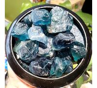 ITCLEYMDZV Blue Fluorite Purple Fluorite Quartz Rough Raw Crystal Stones Home Decoration Rock Specimens (Color : Blue, Size : 100g (Pack))
