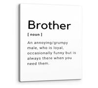 ITCLEYMDZV Brother Quotes Wall-Art Minimalist Brother Definition Print Canvas Painting Artwork for Home Living Room Bedroom Boys Room Office Decor Brother Birthday Gifts(Unframed,12x18inch(30x45cm))