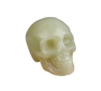 ITCLEYMDZV Carved Afghan Jade Skull Fine Art Sculpture, Crystal Stone, Halloween Decorative Figurine, 5-6cm (~1.97-2.36in), Collectible Gift