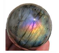 ITCLEYMDZV Crystal Ball Labradorite Sphere Moonstone Stone Crafts Polished Decorative Sphere Reiking Crystals Ball Stone Fengshui Home Decoration 70-90Mm,70mm