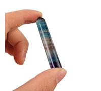 ITCLEYMDZV Crystal Rainbow Fluorite Round Single Pointed Column Amethyst Quartz Fluorite Wand for Yoga Balancing Meditaion Home Ornaments Decor,60~70mm