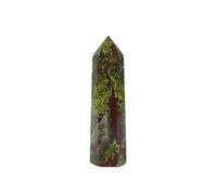 ITCLEYMDZV Dragon Blood Stone Crystal Tower, Polished Green and Red Gemstone Point Wand, Obelisk Stone for, Home Décor, Multiple Sizes
