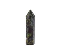 ITCLEYMDZV Dragon Blood Stone Hexagonal Wand, Polished Green and Red Crystal Point Tower, 33×8mm, 4g, for, Home Décor