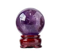ITCLEYMDZV Fine Amethyst Ball Ornaments Crystal Raw Stone Polished Feng Shui Ball Home Entrance Seven-Star Array Ball Ornaments,35~40mm