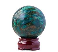 ITCLEYMDZV Green Mica Crystal Ball Ornaments Stone Polished Stone Seven Star Array Ball Home Decoration Crafts Ornaments,65-70mm