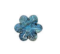 ITCLEYMDZV Labradorite Snowflake Carving 33×30 mm / 1.30×1.18 in - Hand-Carved Crystal Pendant | DIY Jewelry & Stone Decoration