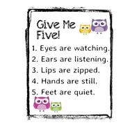 ITCLEYMDZV Minimalist Owl Art Print, Calming Classroom Poster with Neutral Colors, Teacher’s Bulletin Board & Homeschool Wall Decor(Unframed,12x18inch(30x45cm))