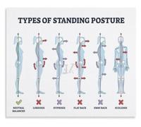 ITCLEYMDZV Standing Posture Mistakes and Spine Disorders Poster Ergonomic Tips for Desk Workers Home Office Decor(Unframed,08x12inch(20x30cm))