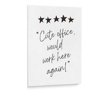 ITCLEYMDZV Would Work Here Again Canvas Wall-Art, Funny Cute Office Sign for Humorous Workplace, Home Office and Cubicle Decor(Framed,16x24inch(40x60cm))