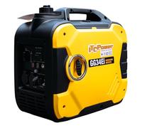 ITCPower Generador Inverter Gasolina GG34EI - Potencia 3400W Máx / 3200W Nominal - Arranque Manual y Eléctrico - 2 Tomas 16A - Bajo Ruido 64dBA - Portátil 27kg