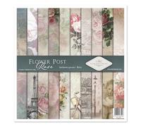 ITD Collection - Juego de papel para álbumes de recortes, papel para álbumes de recortes, 12 x 12 pulgadas, 310 x 320 mm, papel decorativo 30 g/m² (SLS-068 Flower Post - Rose)