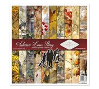 ITD Collection - Juego de papel para álbumes de recortes, papel para álbumes de recortes, 12 x 12 pulgadas, 310 x 320 mm, papel decorativo 30 g/m² (SLS-069 Autumn Love Story)