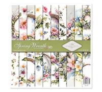ITD Collection Juego de Papel para álbumes de Recortes, Spring Wreath, 31 x 32 x 0,35