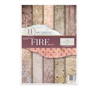 ITD Collection - Papel de arroz creativo A4 Decoupage Rice Paper Sheet 29,7 x 21 cm, técnica de servilletas, multicolor (RP013- Fire- HS code 48021000)
