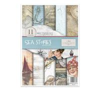 ITD Collection - Papel de arroz creativo A4 Decoupage Rice Paper Sheet 29,7 x 21 cm, técnica de servilletas, multicolor (RP015- Sea Stories- HS code 48021000)