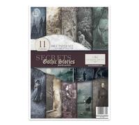 ITD Collection - Papel de arroz creativo A4 Decoupage Rice Paper Sheet 29,7 x 21 cm, técnica de servilletas, multicolor (RP008- Secrets Gothic Stories- HS code 48021000)
