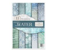 ITD Collection - Papel de arroz creativo A4 Decoupage Rice Paper Sheet 29,7 x 21 cm, técnica de servilletas, multicolor (RP012- Four Elements - Water- HS code 48021000)