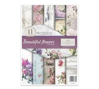 ITD Collection - Papel de arroz creativo A4 Decoupage Rice Paper Sheet 29,7 x 21 cm, técnica de servilletas, multicolor (RP018- Beautiful Flowers- HS code 48021000)