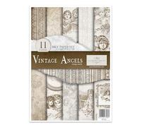 ITD Collection - Papel de arroz creativo A4 Decoupage Rice Paper Sheet 29,7 x 21 cm, técnica de servilletas, multicolor (RP042- Vintage Angels- HS code 48021000)