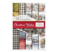 ITD Collection - Papel de arroz Decopatch - Decoupage - Papel de diseño para decoupage - Hojas de papel de arroz - A4 29,7 x 21 cm - Christmas Wishes - RP-082