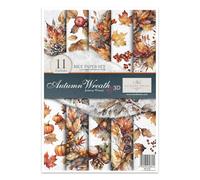 ITD Collection - Papel de arroz Decopatch - Decoupage - Papel de diseño para decoupage - Hojas de papel de arroz - A4 29,7 x 21 cm - Autumn Wreath - RP-076