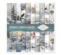 ITD Collection - Papier Scrapbooking - Materiel kit complet - Feuilles Décoratif pour Loisirs Créatifs Collage DIY Albums Photos 10 feuilles + 1 - Botanical Garden in Winter - SLS-087
