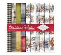 ITD Collection - Papier Scrapbooking - Materiel kit complet - Feuilles Décoratif pour Loisirs Créatifs Collage DIY Albums Photos 10 feuilles + 1 - Christmas Wishes - SLS-086