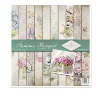 ITD Collection - Papier Scrapbooking - Materiel kit complet - Feuilles Décoratif pour Loisirs Créatifs Collage DIY Albums Photos 10 feuilles + 1 - Summer Bouquet - SLS-079