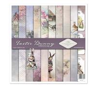 ITD Collection - Paquete de Scrapbooking 12 x 12 Pulgadas, Papel Decorativo para Decoupage y Fabricación de Tarjetas - 310 x 320 mm (Easter Bunny, SLS057)