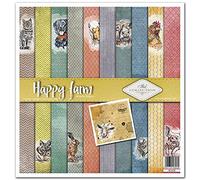 ITD Collection Paquete de Scrapbooking - Utiliza Papel para Scrapbooking - Haz Álbumes de Fotos Originales Como Nadie - Papel Decorativo - Decoupage - Hacer Tarjetas - 310x320 mm (Happy Farm)