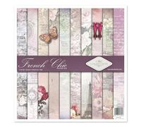 ITD Collection Paquete de Scrapbooking - Utiliza Papel para Scrapbooking - Haz Álbumes de Fotos Originales Como Nadie - Papel Decorativo - Decoupage - Hacer Tarjetas - 310x320 mm (French Chic)