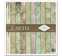 ITD Collection - Paquete de scrapbooking de 12 x 12 pulgadas, papel de scrapbooking, papel decorativo, decoupage, fabricación de tarjetas, tamaño de papel - 310 x 320 mm (Four elements-Earth -SLS-013)