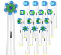 ITECHNIK Recambio Cepillo Electrico Compatible con Braun Oral B Cepillo Eléctrico, 16 Cabezales Cepillo Electrico de Repuesto-incluir 4 Sensitive, 4 Precision, 4 Floss, 4 Cross (Blanco)