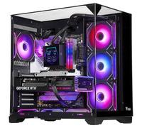 Itek Caja Dark Cave PANO - para PC Gaming Tower - ATX- 4x12cm ARGB Fan - 2xUSB3- Type-C- Pared Lateral, Frontal y Superior de Vidrio Templado