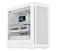 Itek Caja MESHCORE 36W - Torre ATX con 4 Ventiladores ARGB de 12 cm incluidos, USB-C, 2× USB 3.0 y Panel Lateral de Vidrio Templado - Edición Blanca