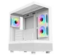 Itek Caja SHOWBUI 42W - Torre Gaming, ATX, Ventilador ARGB 3x12cm, 2xUSB3, Tipo-C, Panel Frontal y Lateral de Vidrio Templado, edición Blanca